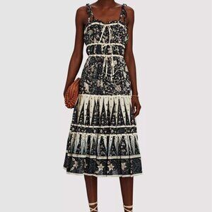 Ulla Johnson Indah tiered printed cotton-blend voile dress